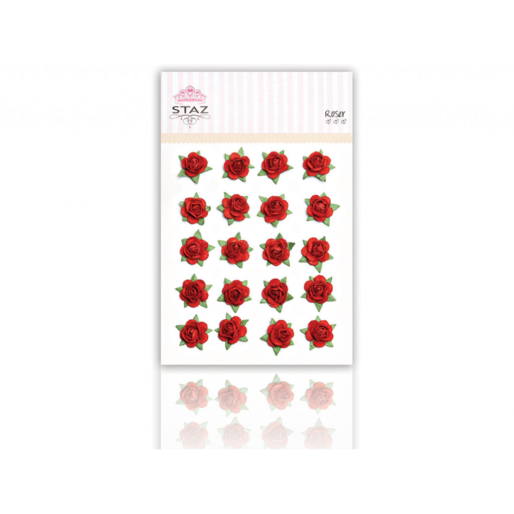 Staz Rose - 10mm - Rosenrød - 20stk