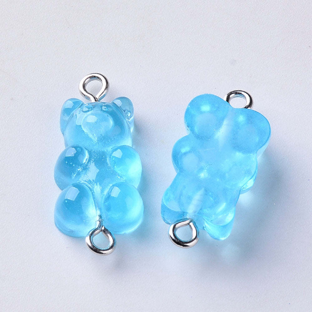 Gummy Bear Resin-Mellomledd, 25mm, 6stk - Random Mix