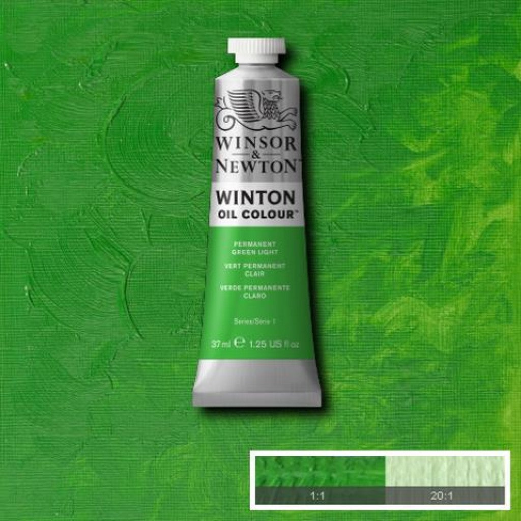 W&N - Winton Oil 37ml - 483 Permanent Green Light