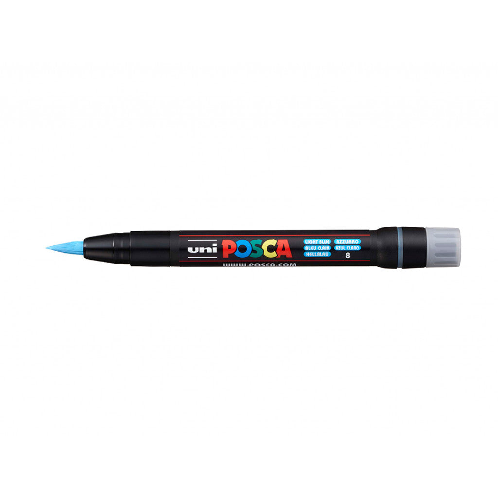 Uni POSCA PCF-350, Brush 1-10mm - 8 Light Blue