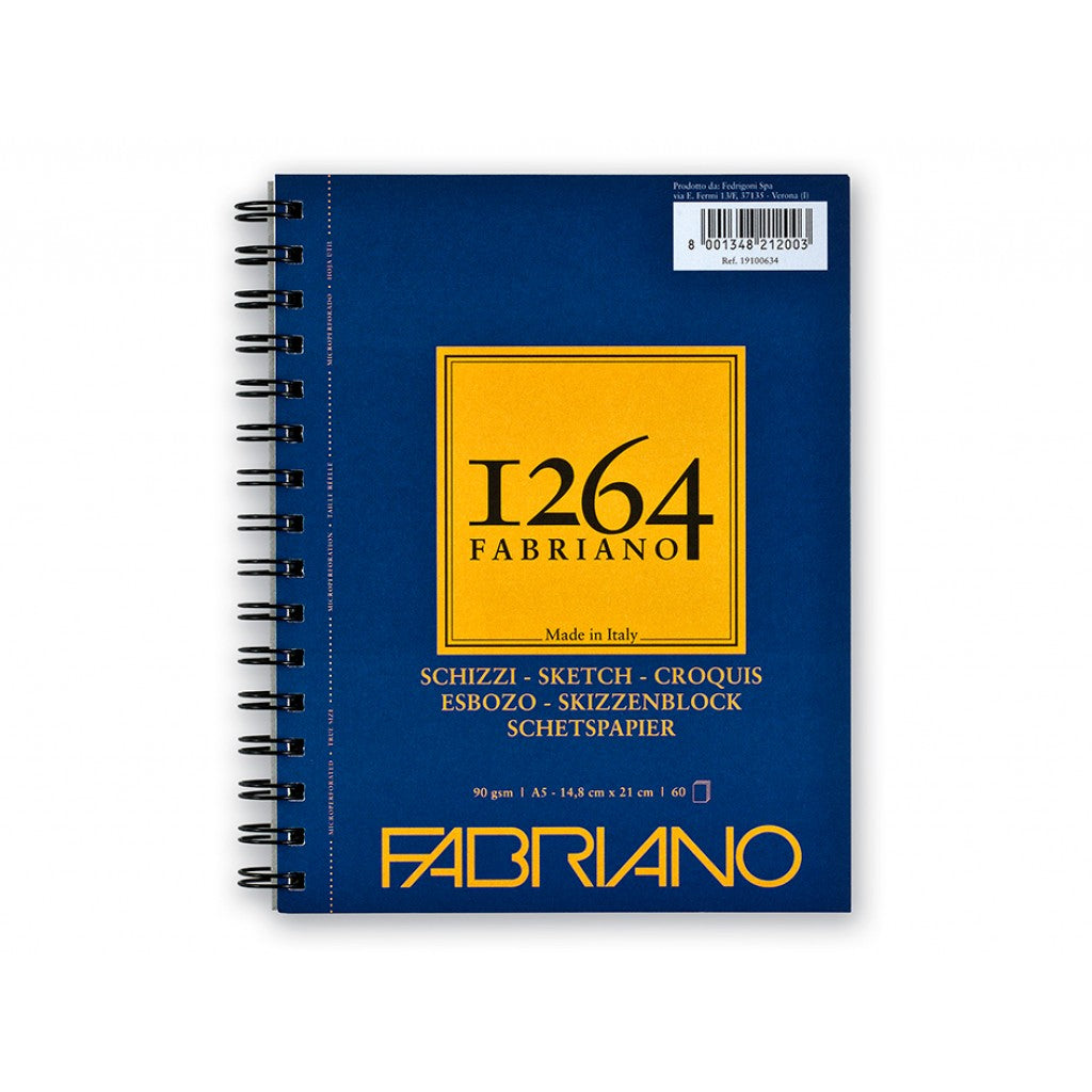 Fabriano 1264 Sketch - Spiral Langside 90g A5 60ark