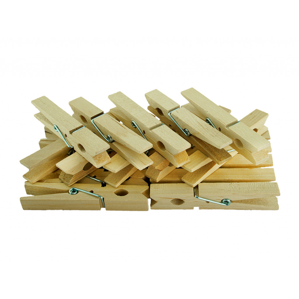 Klesklyper, 70mm - 25stk Natur