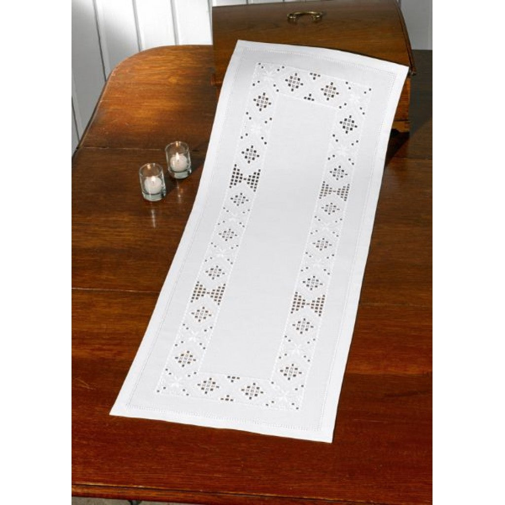 Hardanger Løpere Hvit - 39x102cm