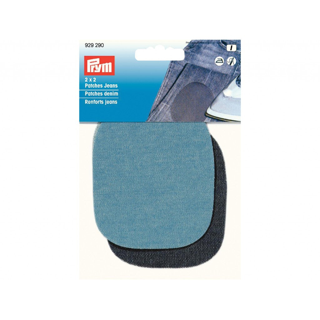 Prym Strykelapp Jeans/Denim - 8x9cm 2par - Lys blå/blå