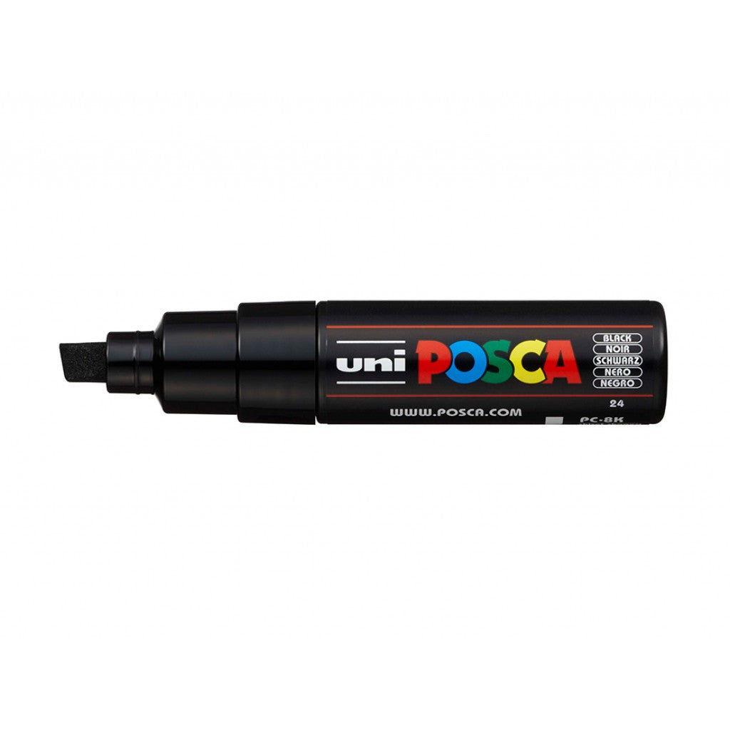 Uni POSCA PC-8K - Chisel 8mm - 24 Black