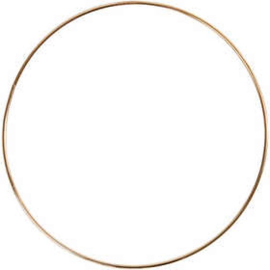 Metallring, Ø20cm, 3mm - Gullfarge