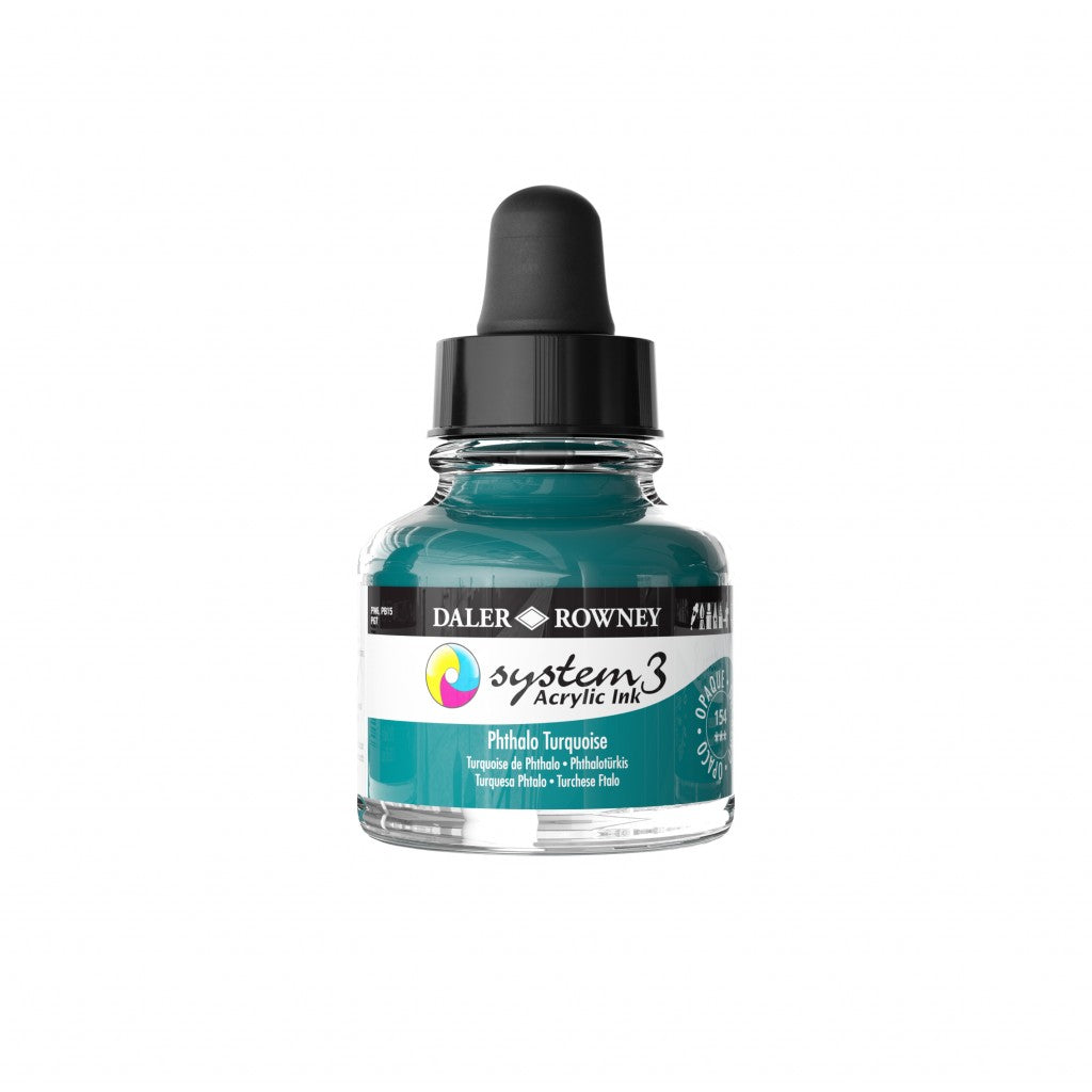 Daler Rowney - System3 Ink 29,5ml - 154 Phthalo Turquoise