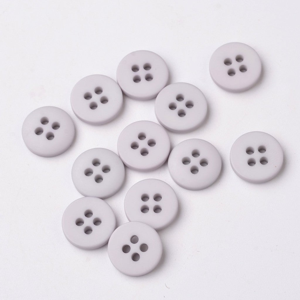 Knapp i Frostet Epoxy, 23mm - Light Grey