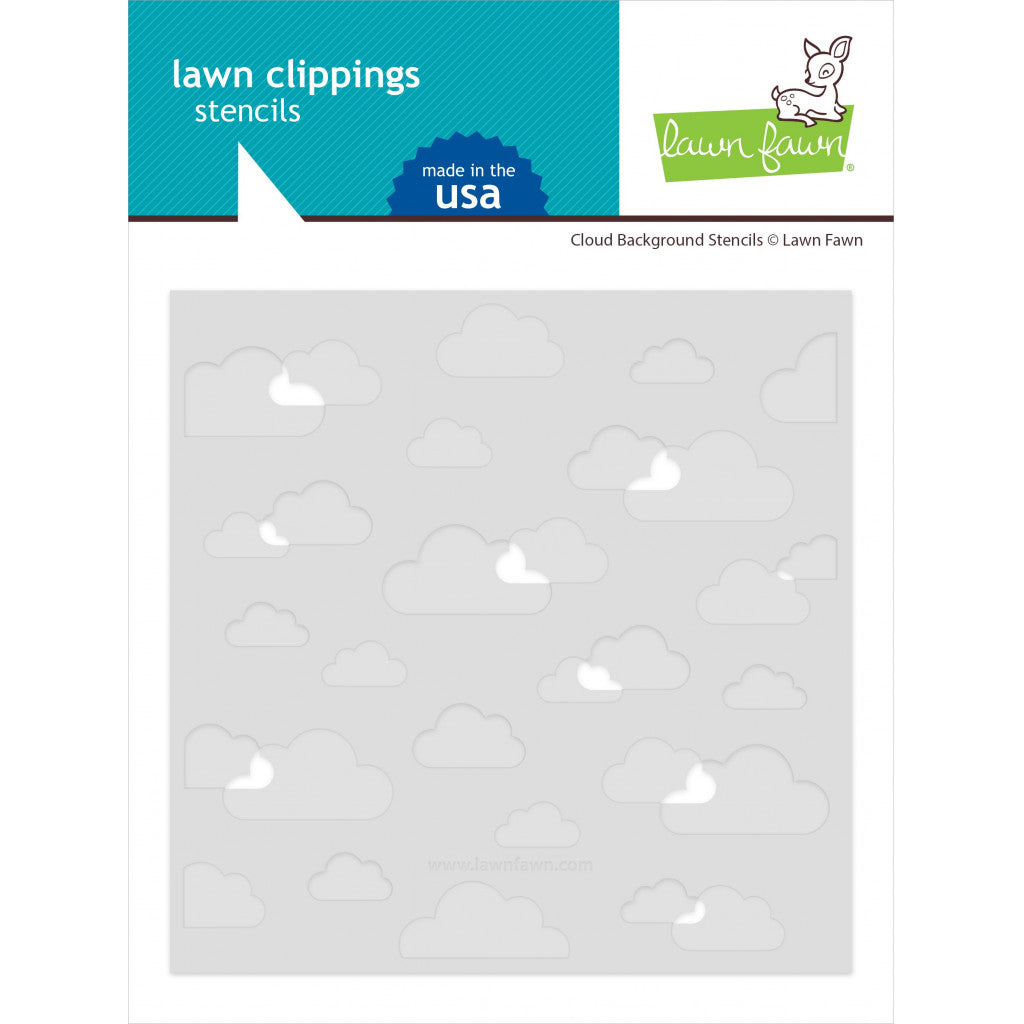 Lawn Clippings Stencils, 2 ark - Cloud Background