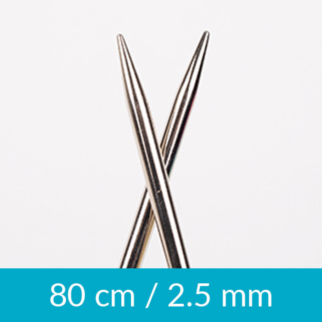 Drops Rundpinne Metall, 80cm - 2.50mm