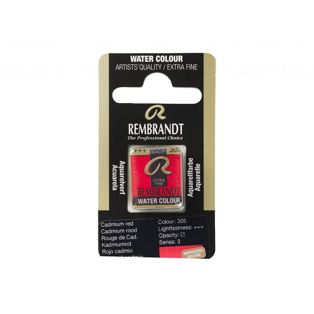 Rembrandt Akvarell Halfpan - Cadmium Red 305