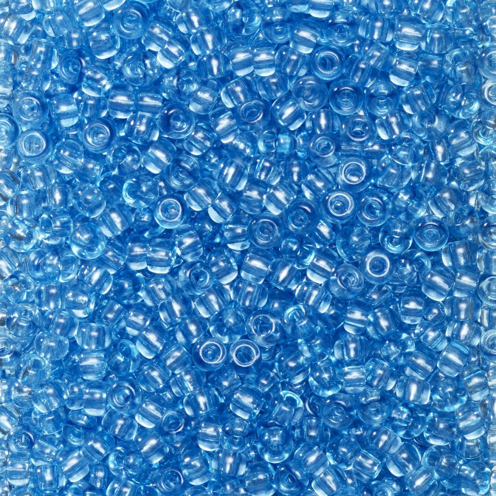 Rocaillesperle 9/0 - Lys.Blå Transparent