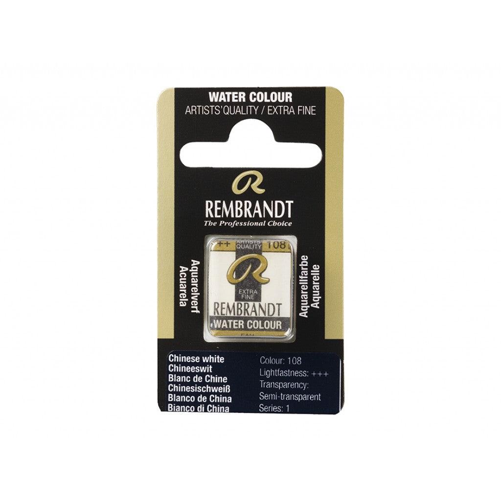 Rembrandt Akvarell Halfpan - Chinese White 108