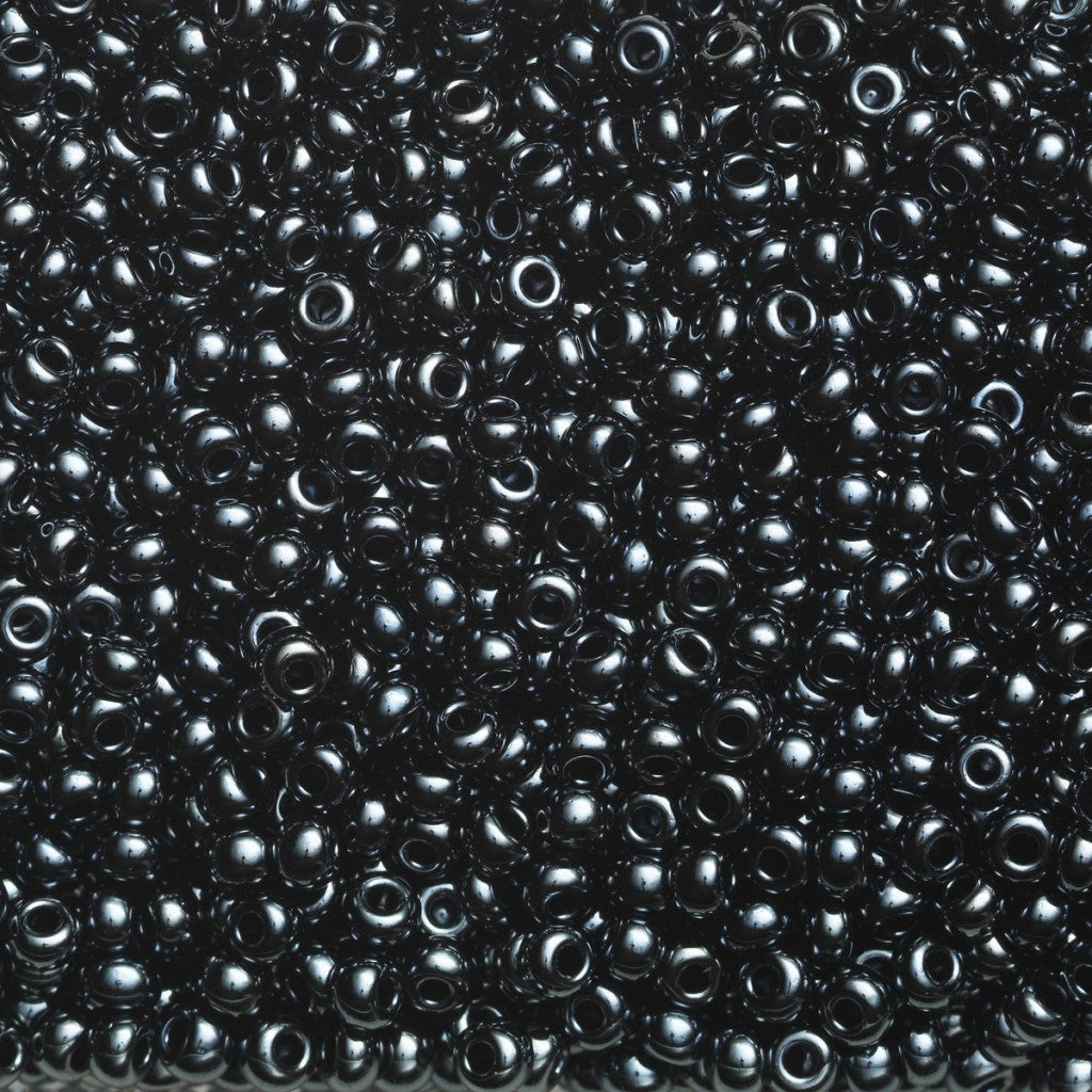 Rocaillesperle 9/0 - Mørk.Grå Iriserende