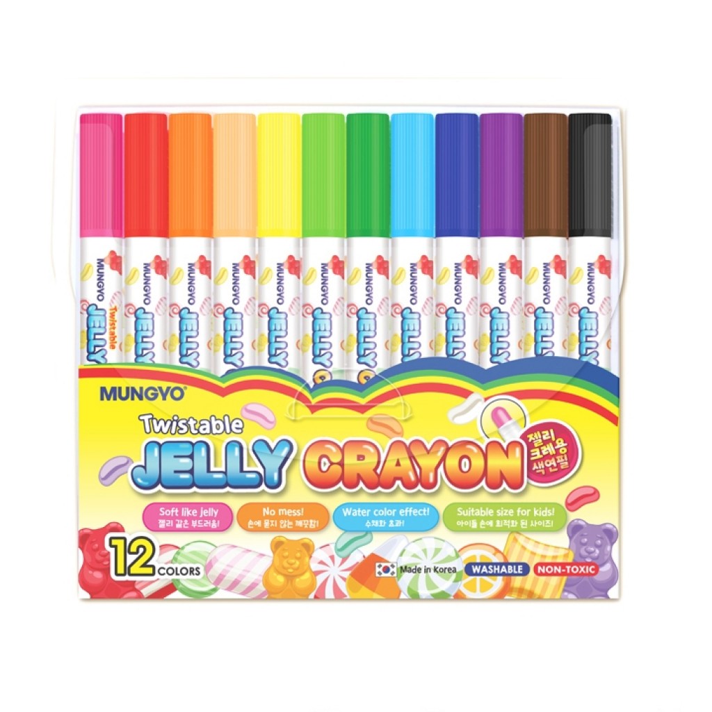 Mungyo - Jelly Crayons Vannløselig Oljepastell 12