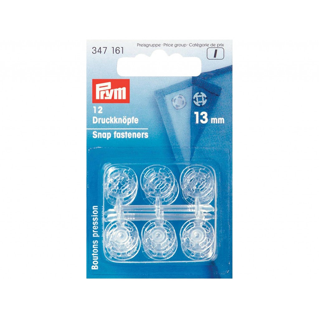 Prym Patentknapper 13mm 12 stk – Transparent