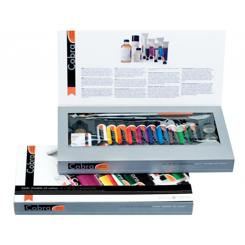 Cobra Artist - Gift Set - 10x40ml + tilbehør - HobbyHimmelen