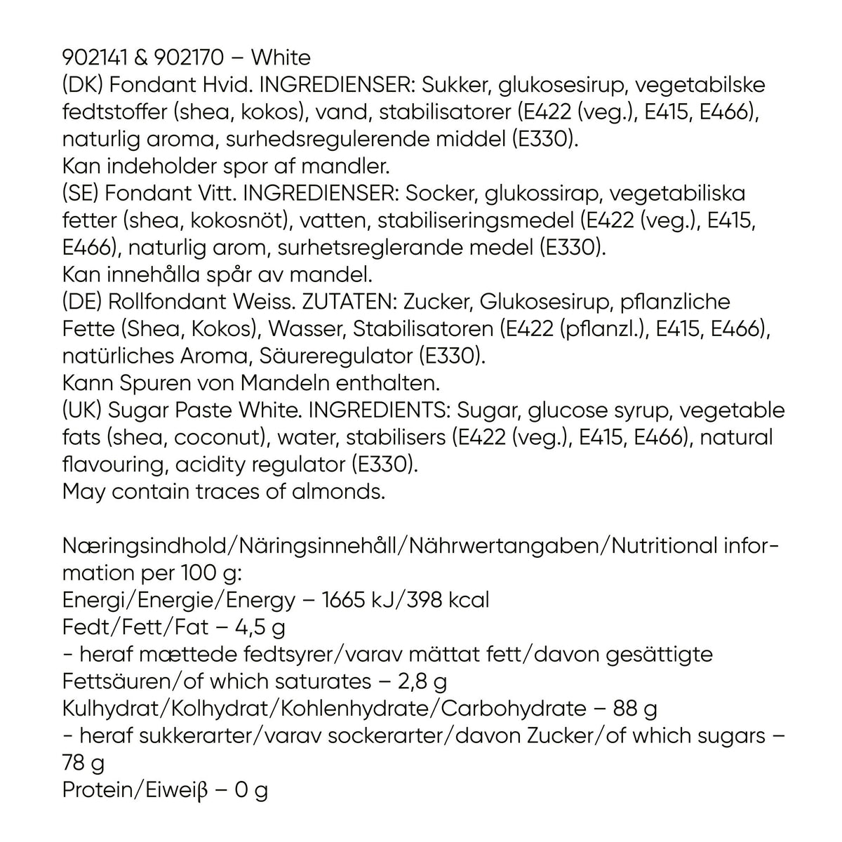 Fondant Odense 250g - Hvit