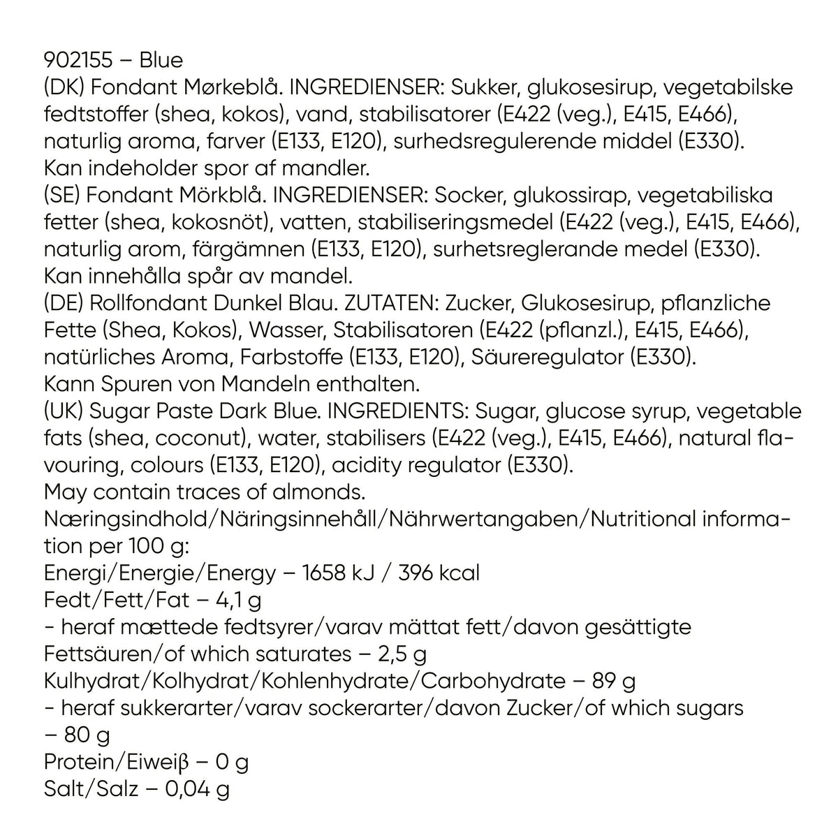 Fondant Odense 250g - Blå