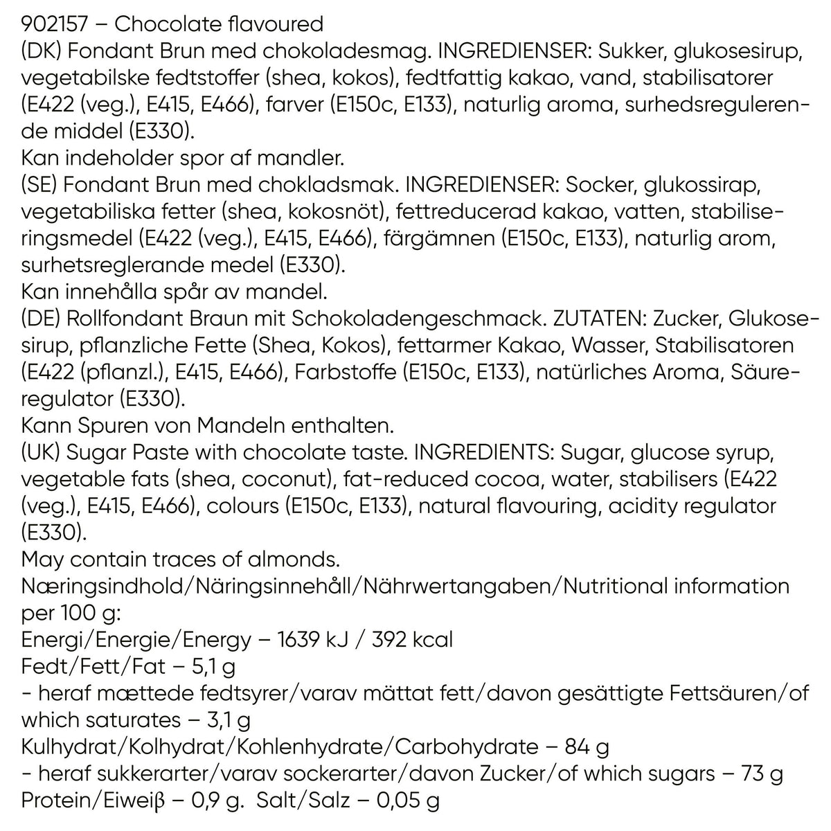 Fondant Odense 250g - Brun