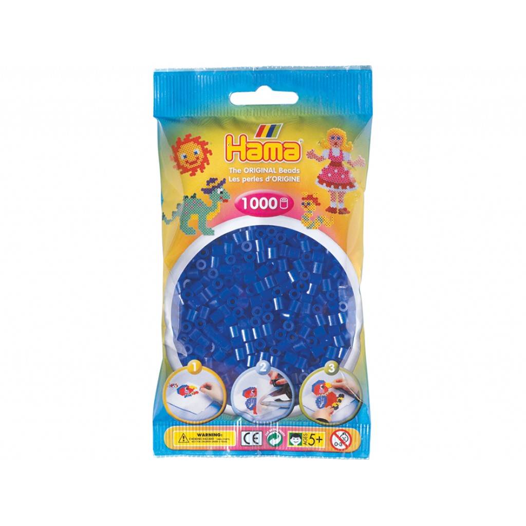 Hama Midi, 1000stk - 36 Neon Blå