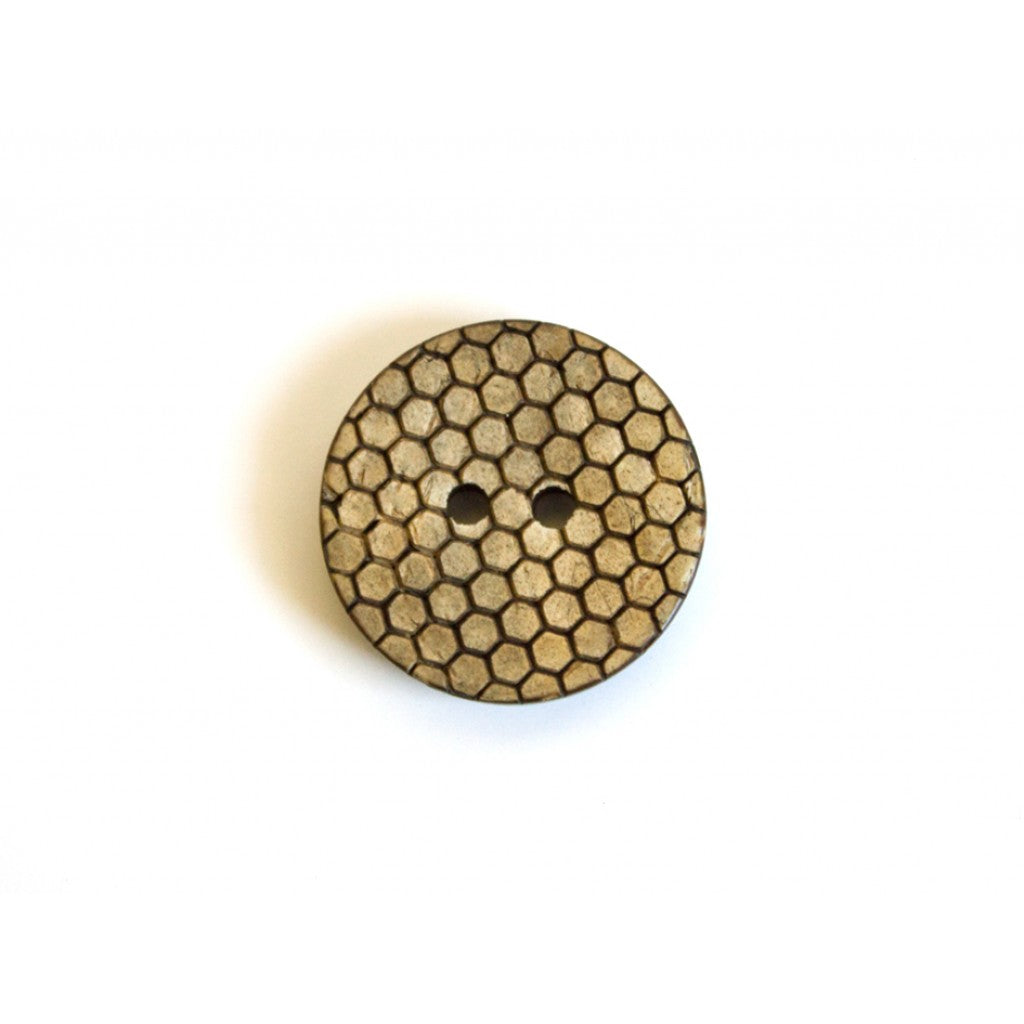 Kokosknapp Honning - 15mm - Natur