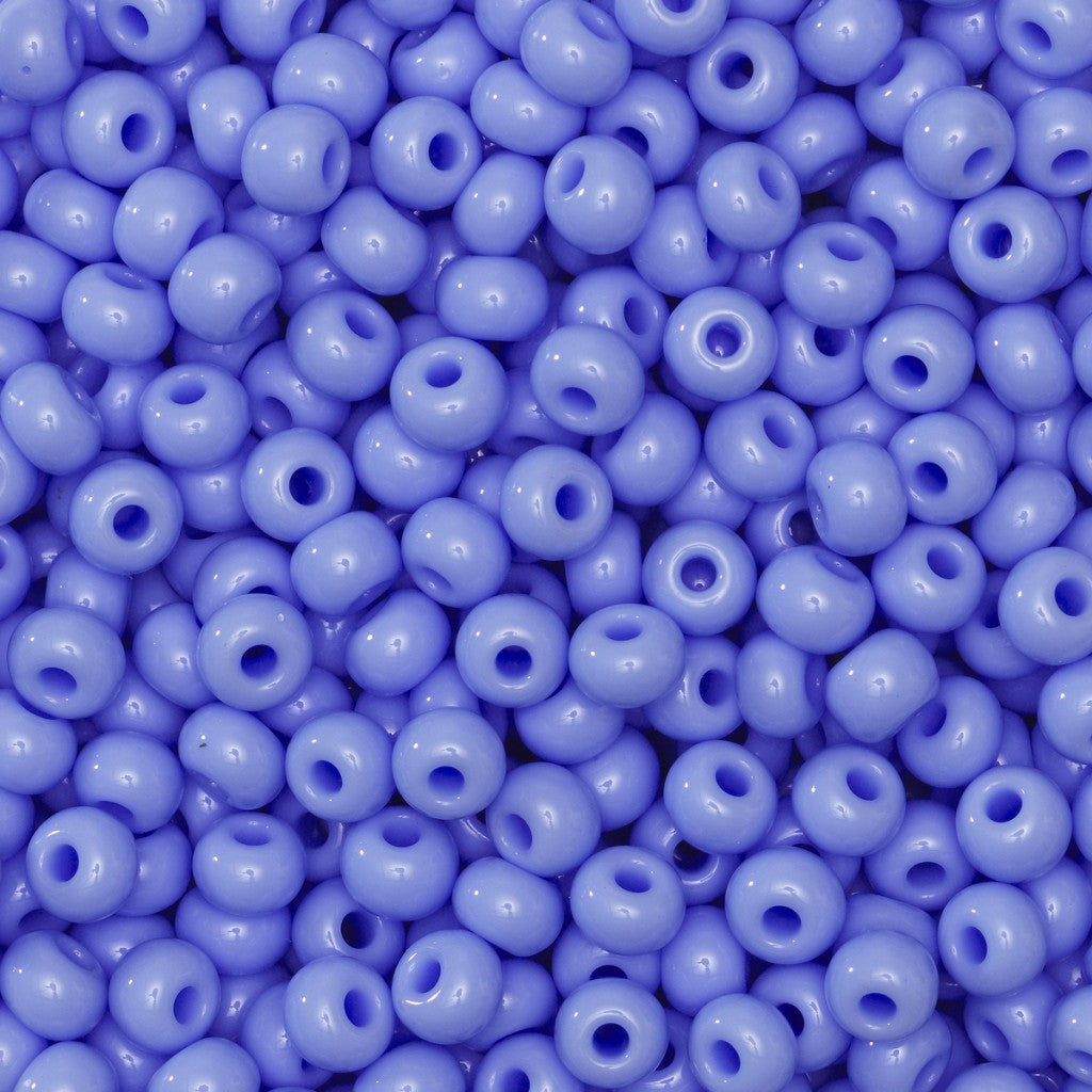Rocaillesperle 6/0 - Lys.Blå Opak