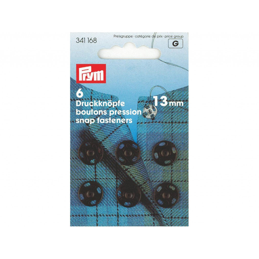 Prym Patentknapper 13mm 6stk - Sort