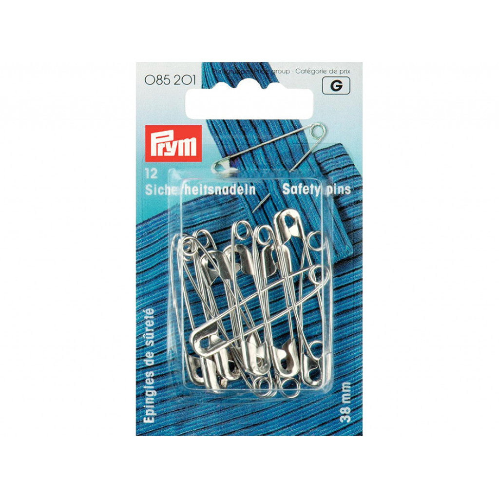Prym Sikkerhetsnåler 38mm - Sølv - 12stk