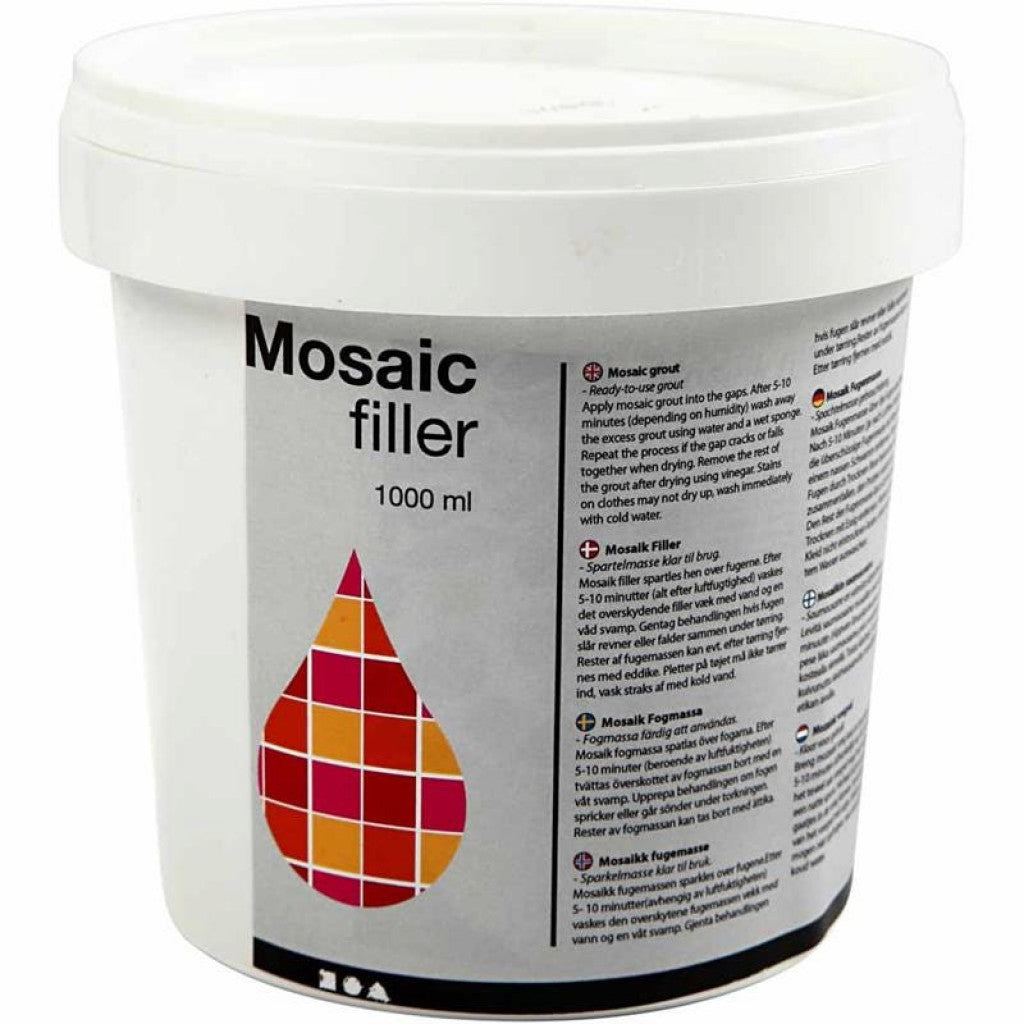 Mosaikkfiller 1000ml - Hvit