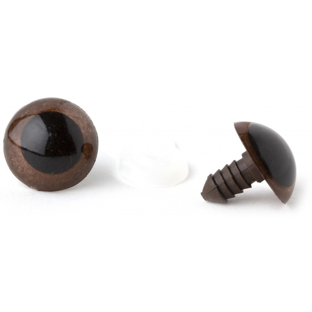 Sikkerhets-øyner Animal Eyes, 18mm 2stk - Brown