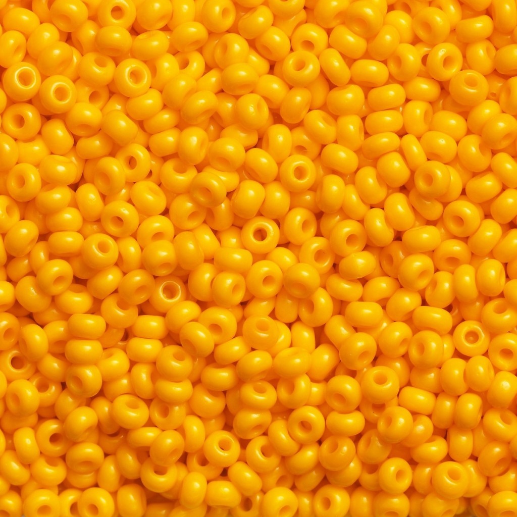 Rocaillesperle 6/0 - Oransje Opak