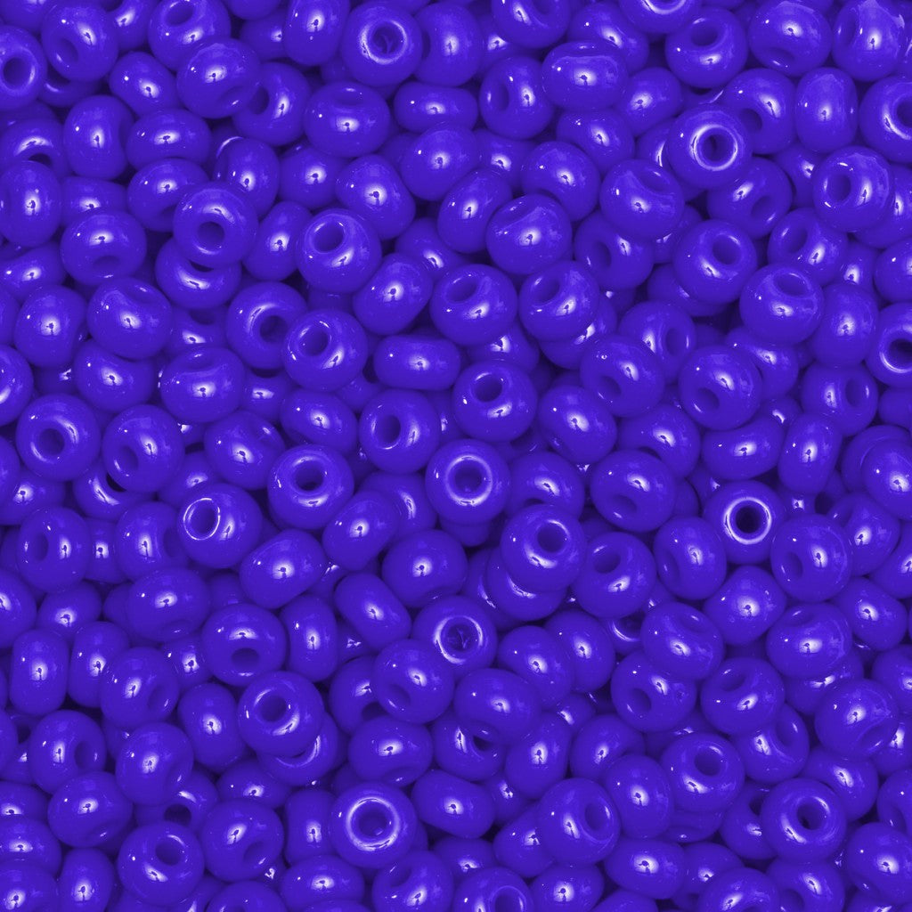 Rocaillesperle 6/0 - Blå Opak