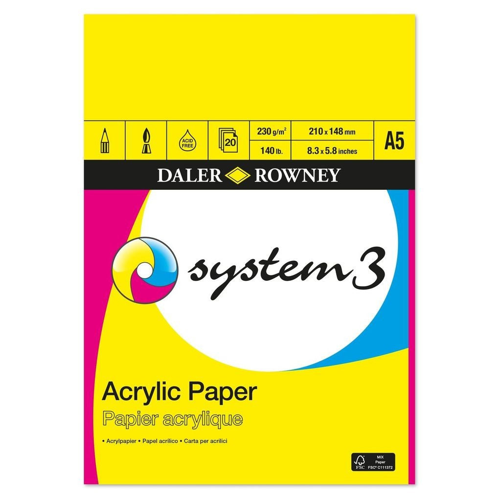 DR System3 Acrylic Pad, 20ark, 230gr - A5
