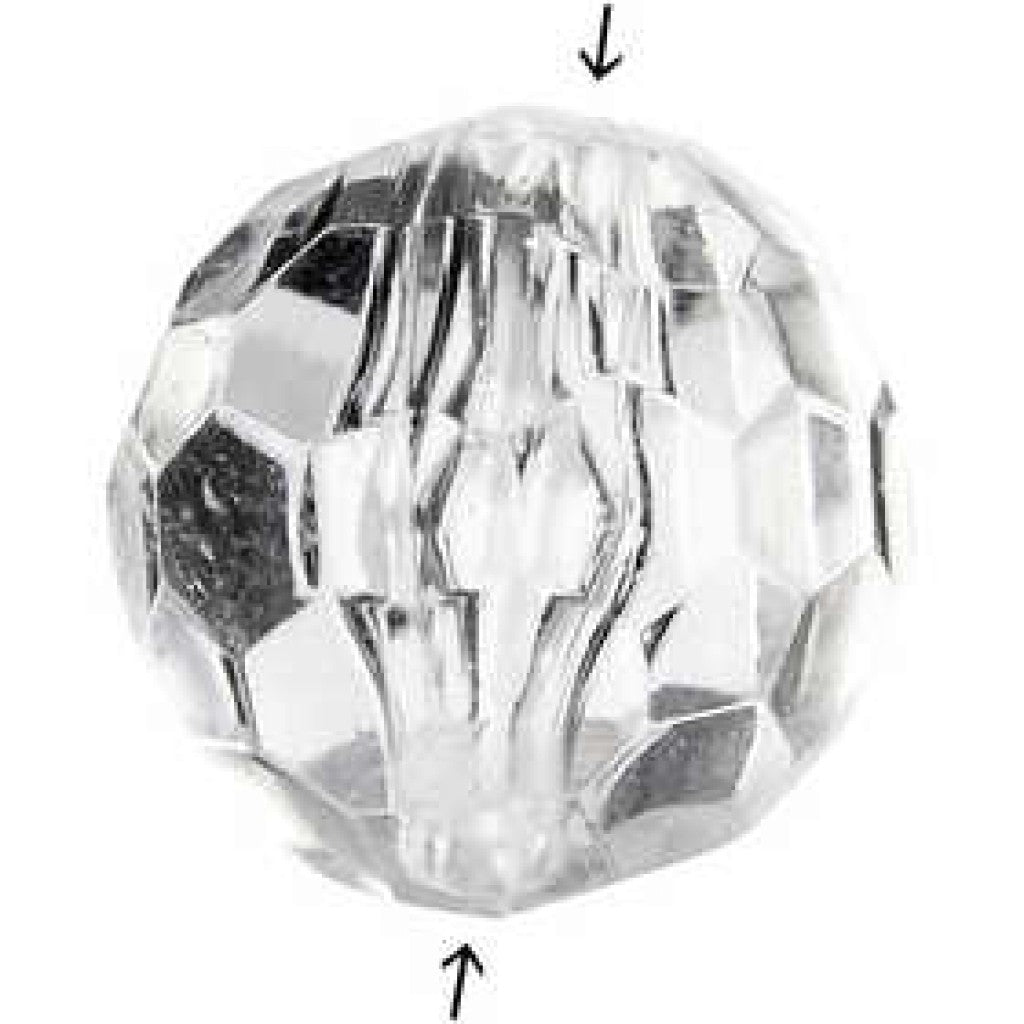 Fasetert akrylperle, 12 mm, 77stk - Blank transparent