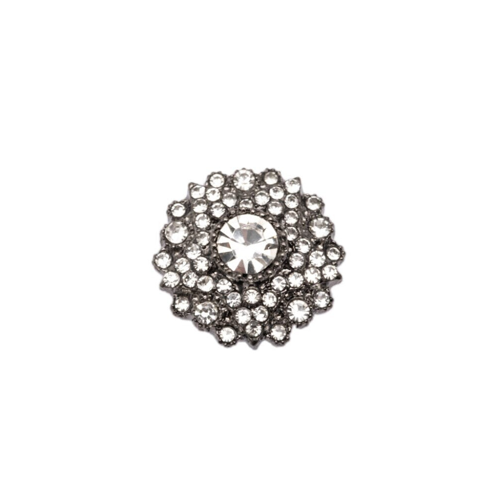 Knapp 15mm - Strass Blomst (KN600)