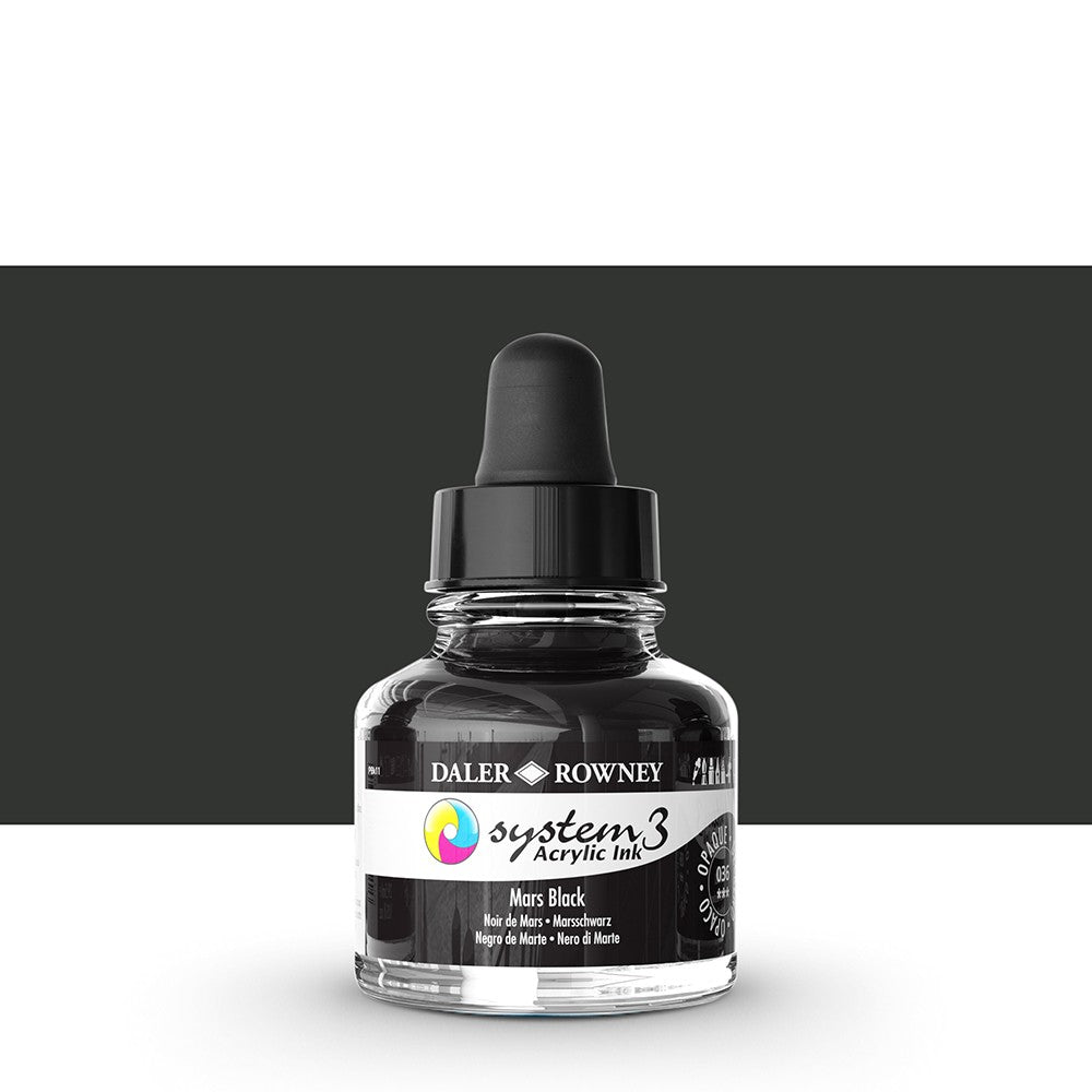 Daler Rowney - System3 Ink 29,5ml - 036 Mars Black