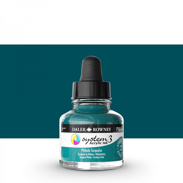 Daler Rowney - System3 Ink 29,5ml - 154 Phthalo Turquoise