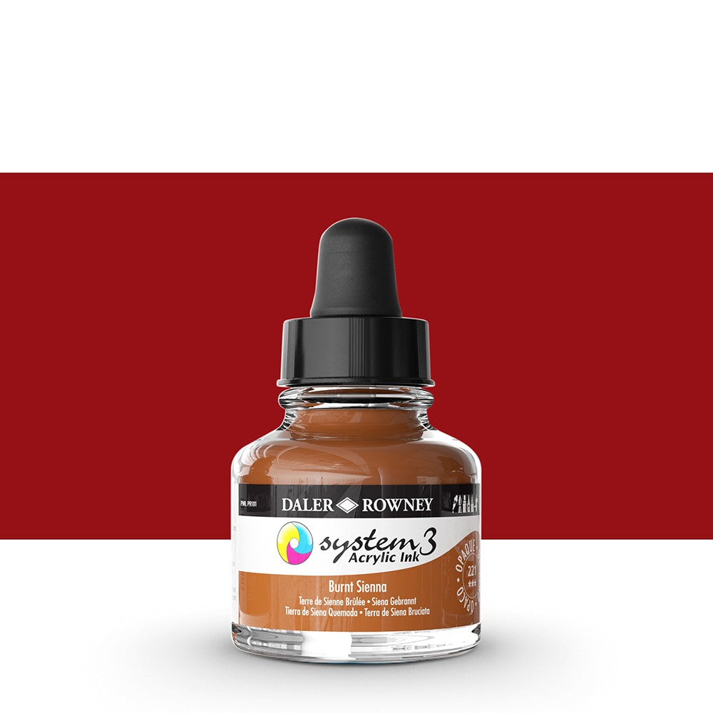 Daler Rowney - System3 Ink 29,5ml - 221 Burnt Sienna