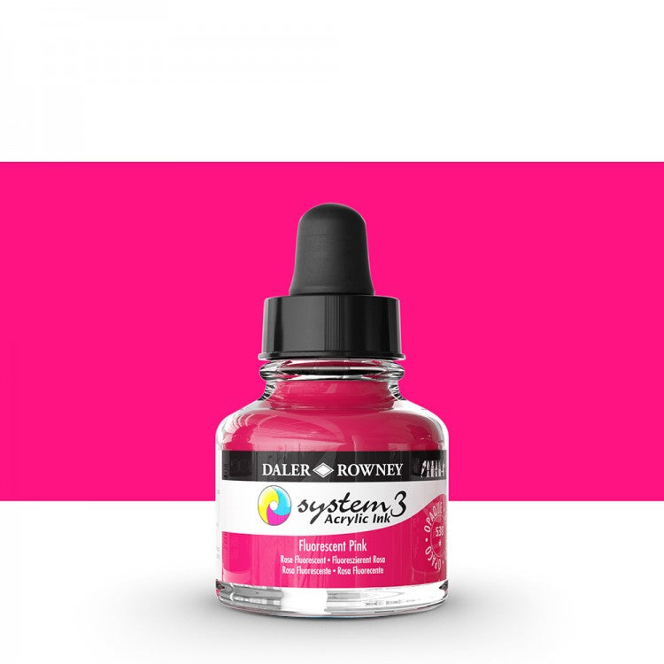 Daler Rowney - System3 Ink 29,5ml - 538 Fluorescent Pink