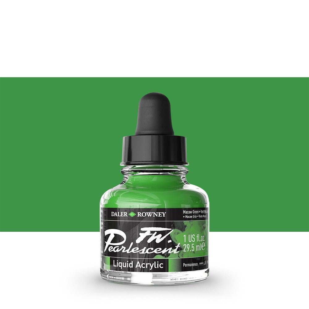Daler Rowney - FW Pearlescent Ink 29,5ml - 115 Macaw Green