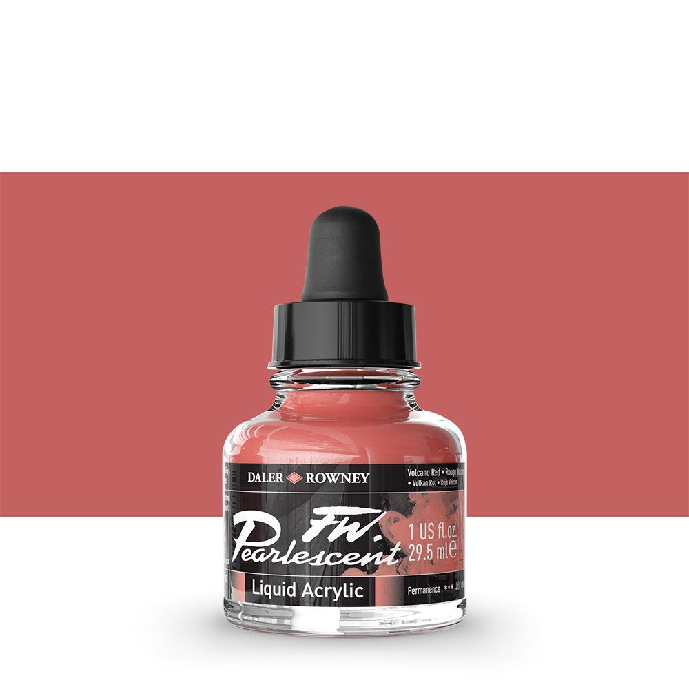 Daler Rowney - FW Pearlescent Ink 29,5ml - 123 Volcano Red