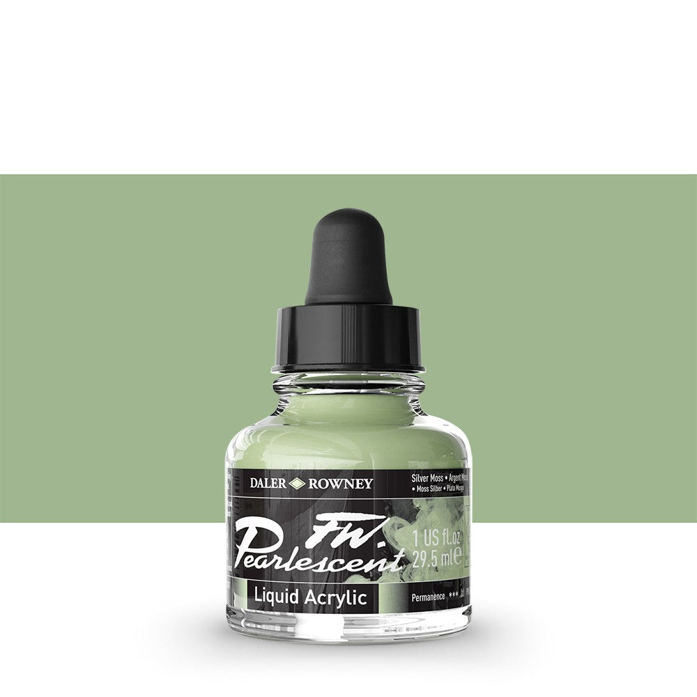 Daler Rowney - FW Pearlescent Ink 29,5ml - 129 Silver Moss
