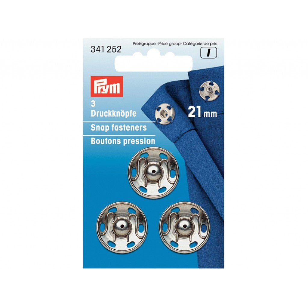 Prym Patentknapper 21mm 3stk - Sølv