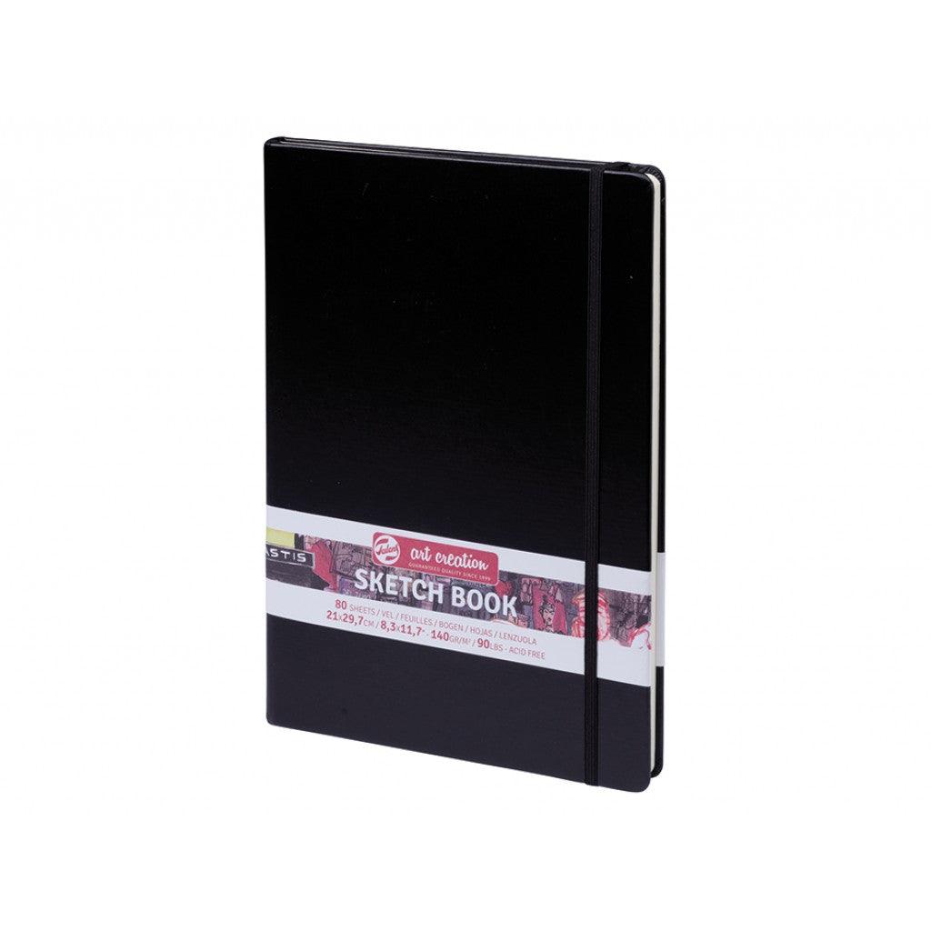 Art Creation Skissebok m/strikk - Sort - 21x29,7cm - 140g - HobbyHimmelen