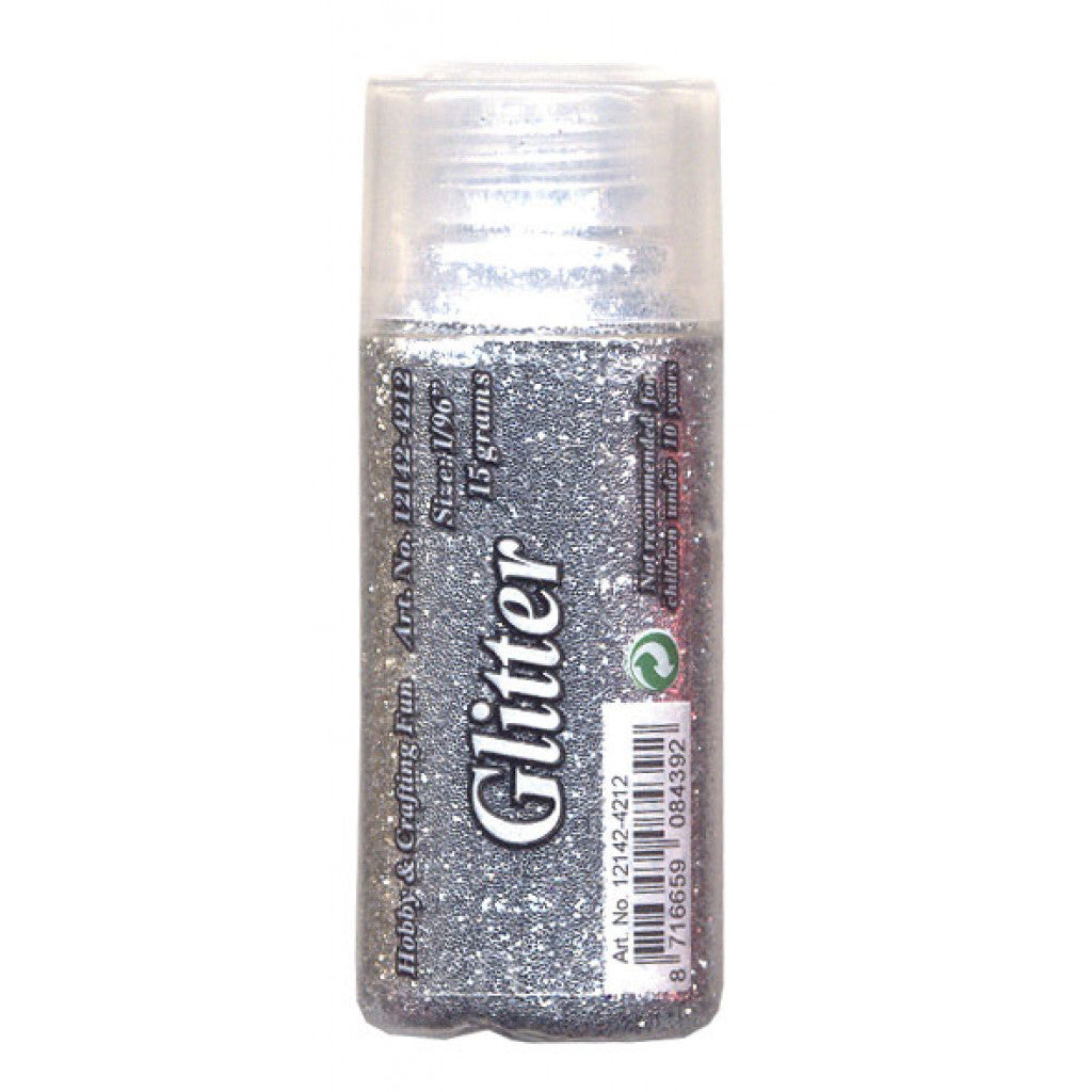 Glitter sølv 15gr