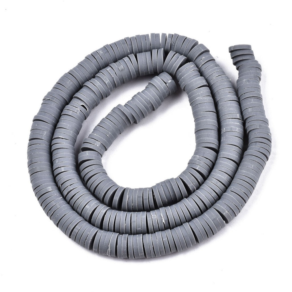 Heishi Beads 10g, 6mm - Gray