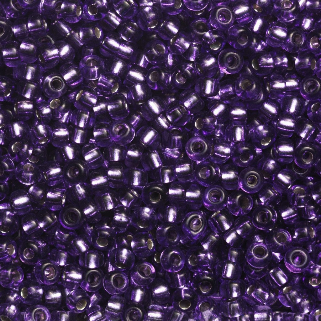 Rocaillesperle 6/0 - Lilla Halvtransparent