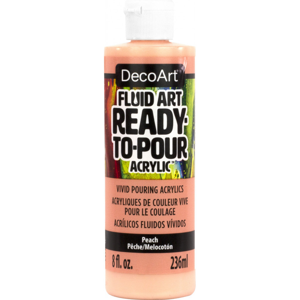 DecoArt - FluidArt Ready-To-Pour Acrylic Paint 236ml - Peach