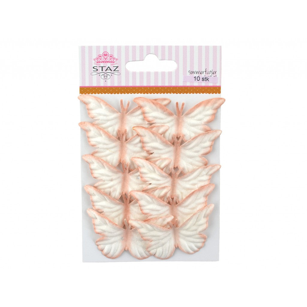 Staz Sommerfugler 10stk - Antikkhvit